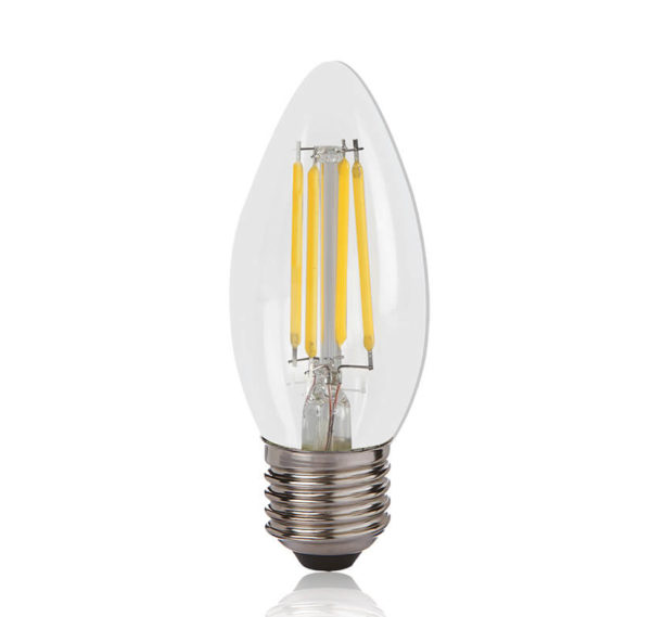 LED Filament Lamp 2W Candle WW E27